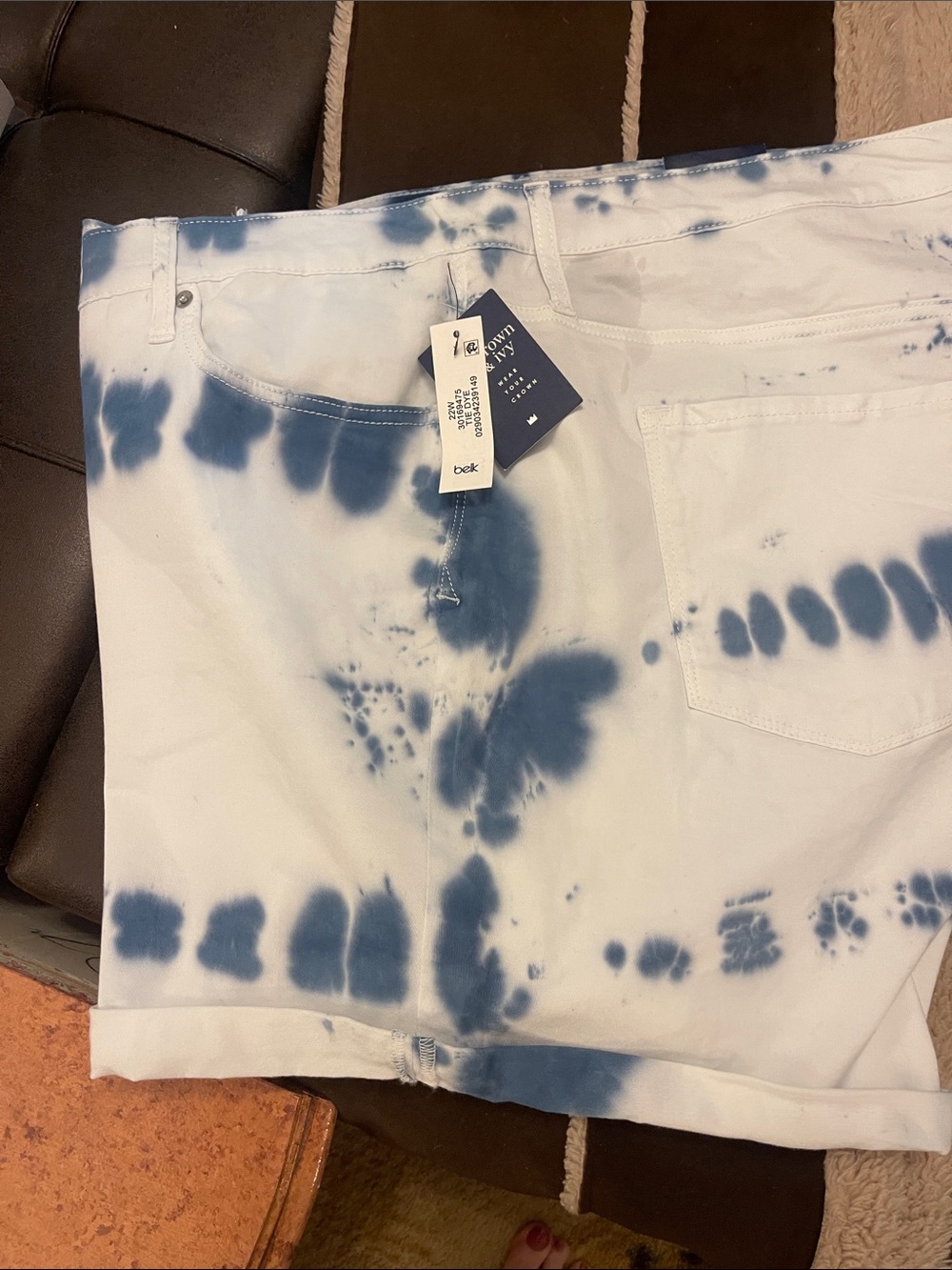 Crown & Ivy Tie Dye Shorts Women’s Plus Size 22W NWT Retail $79